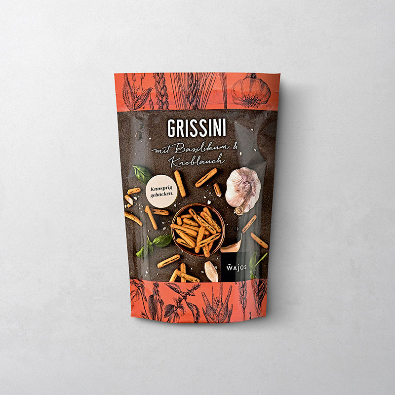 Grissini mit Basilikum & Knoblauch