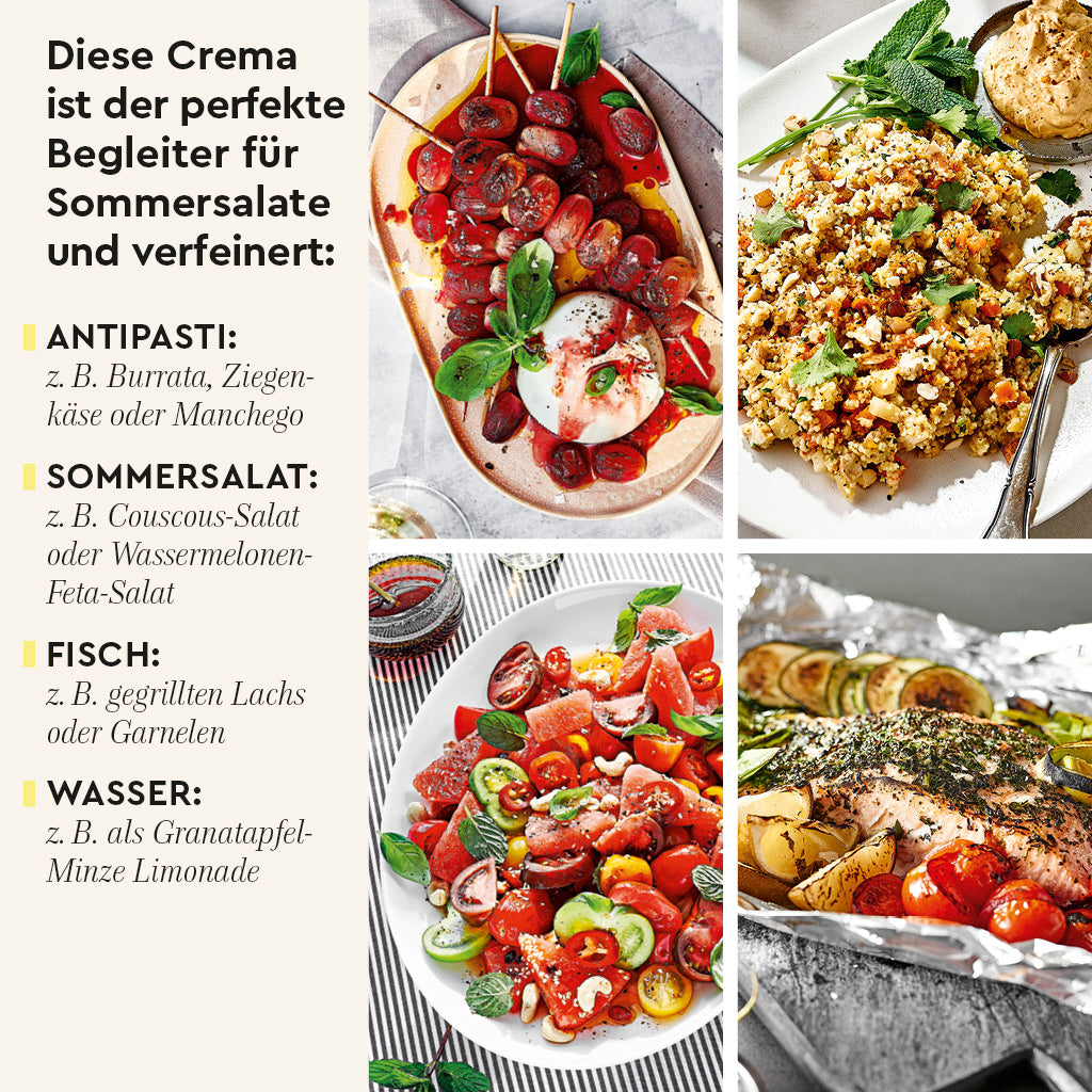 Wajos Granatapfel-Minze Crema Anwendungsideen