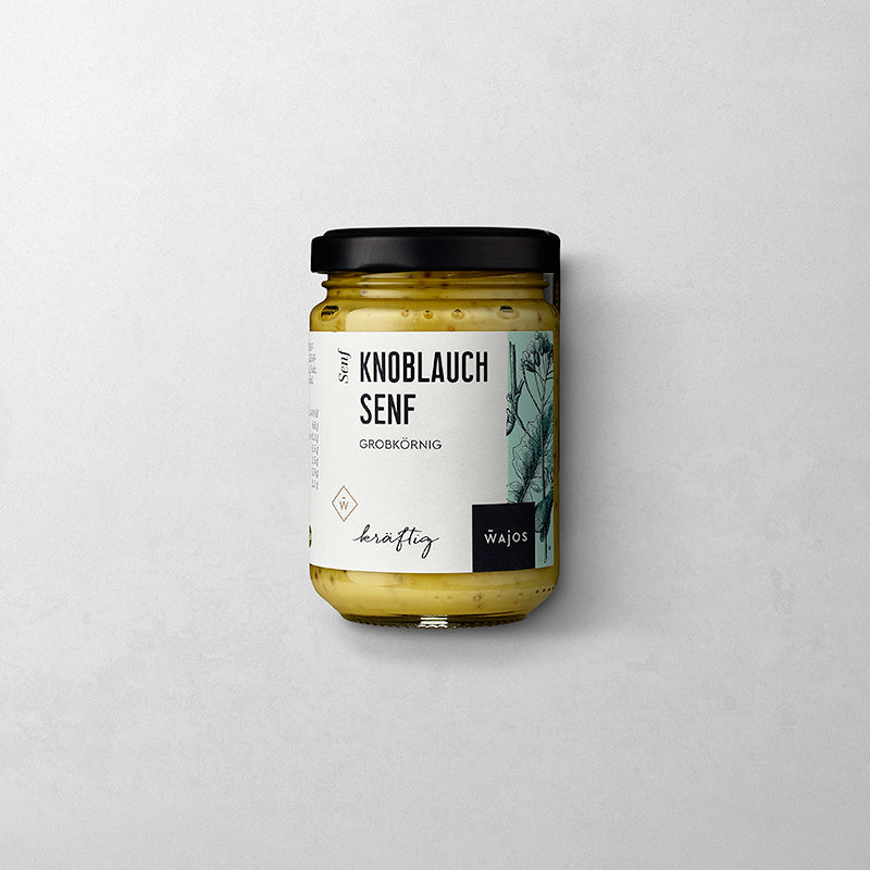 Knoblauch Senf im 140ml Glas
