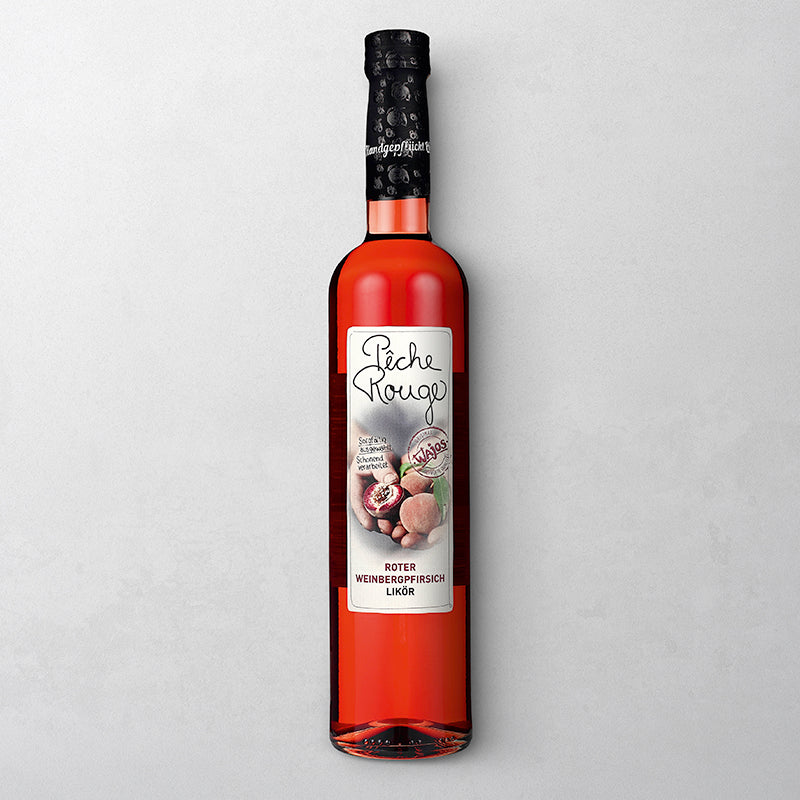 Pêche Rouge - Roter Weinbergpfirsich Likör in 500 ml Flasche