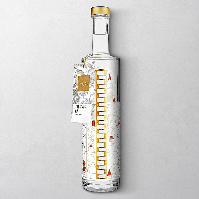 Wajos Adventskalender Flasche gefüllt mit Christmas Gin