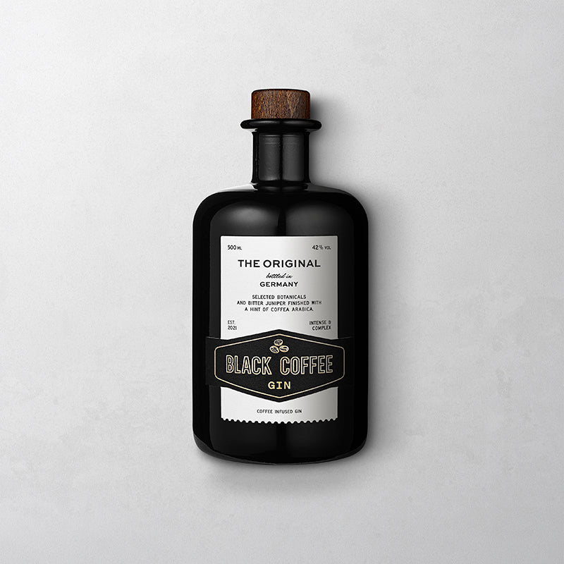 Black Coffee Gin in 500 ml Flasche