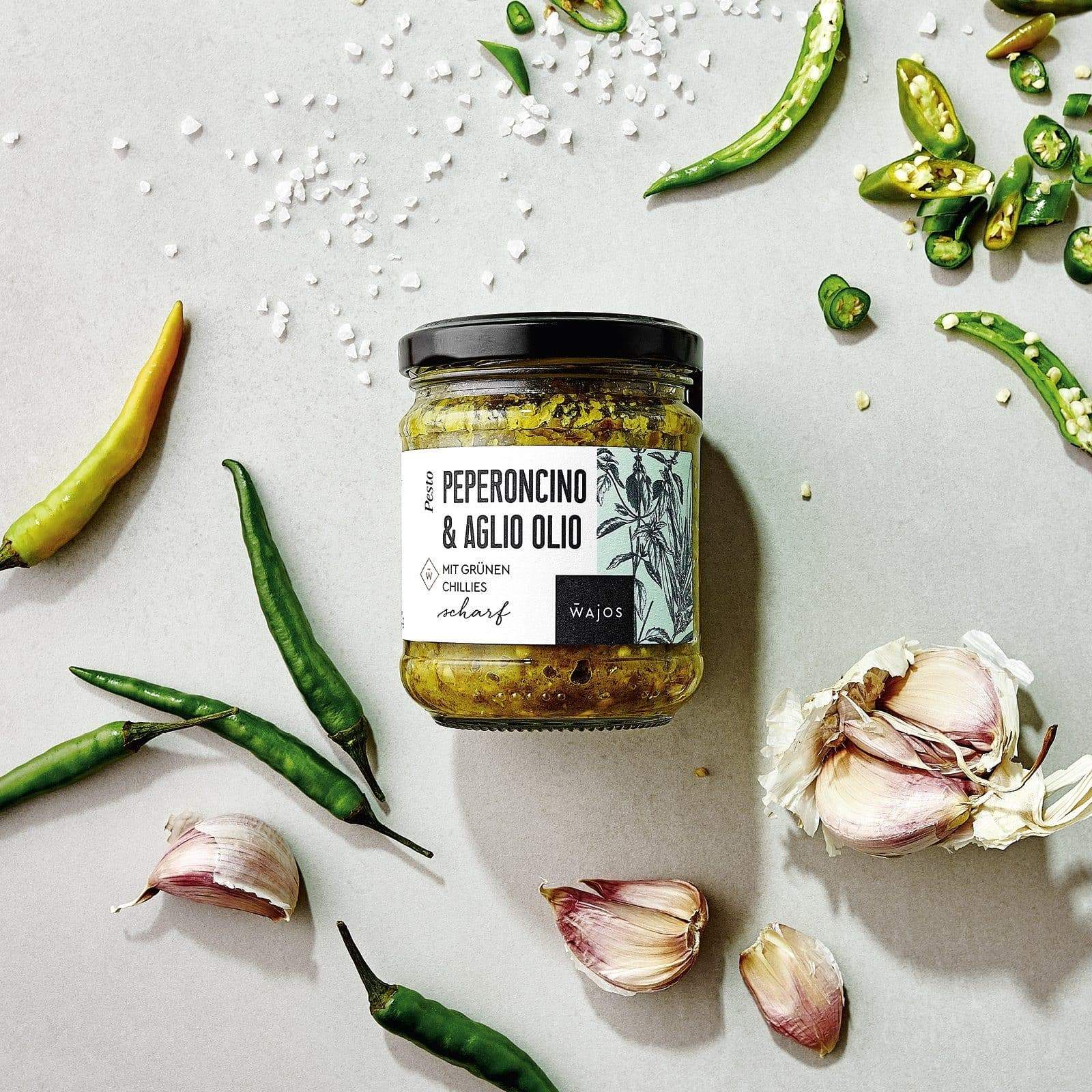 Peperoncino Aglio & Olio dargestellt mit Aromen