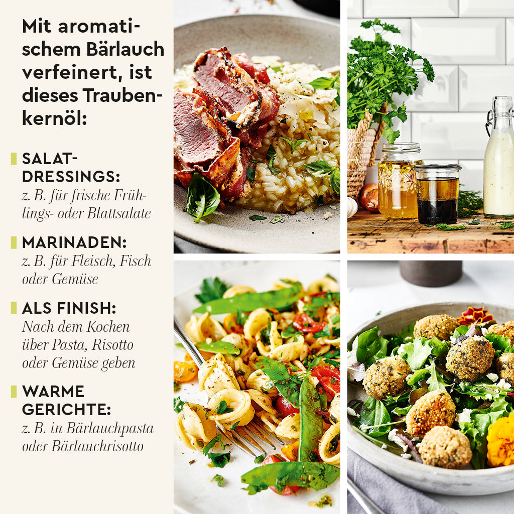 Bärlauch auf Traubenkernöl Anwendungsideen