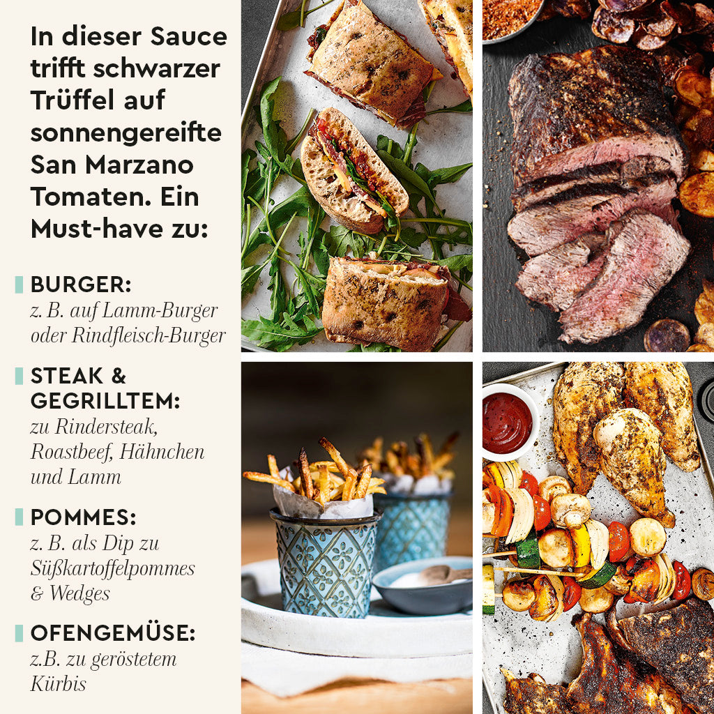 Wajos Schwarzer Trüffel Ketchup Anwendungsideen