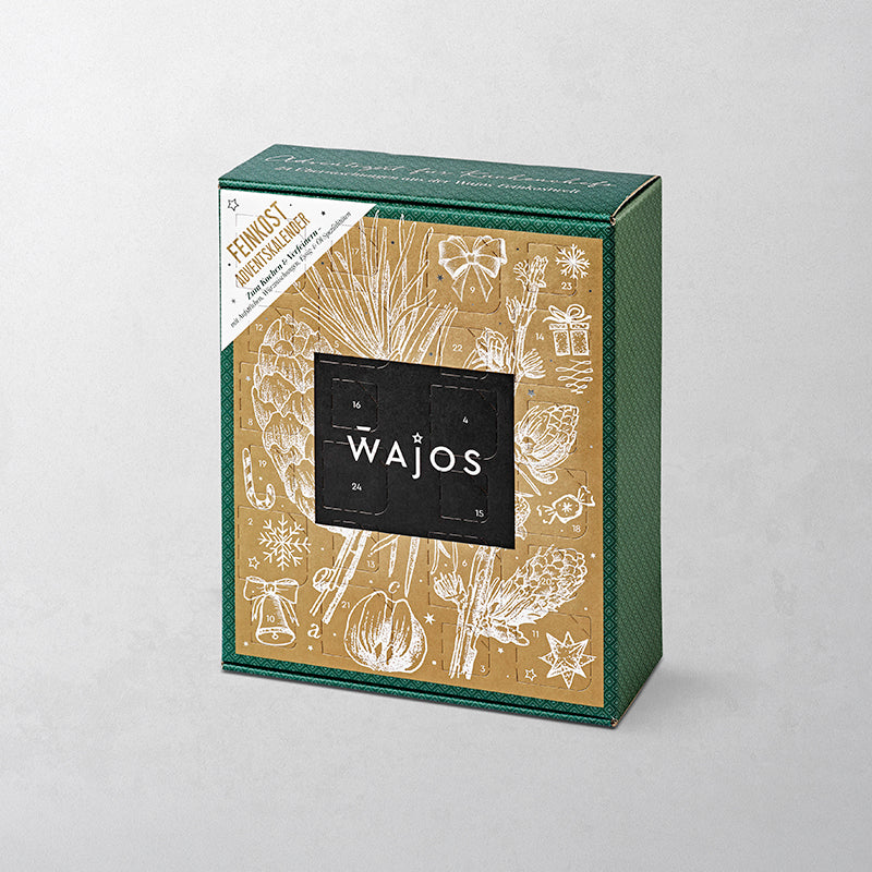 Wajos Gourmet- und Gewürz-Adventskalender 2026 Verpackung