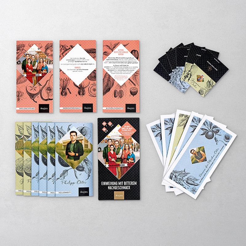 Wajos Krimi Dinner Box Spielunterlagen
