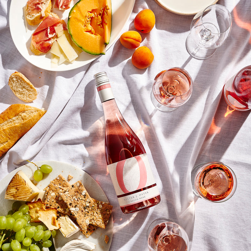 2024 O-Secco Rosé dargestellt mit Aromen
