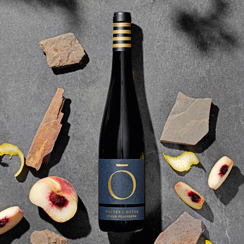 WJO Riesling Ediger Feuerberg dargestellt mit Aromen