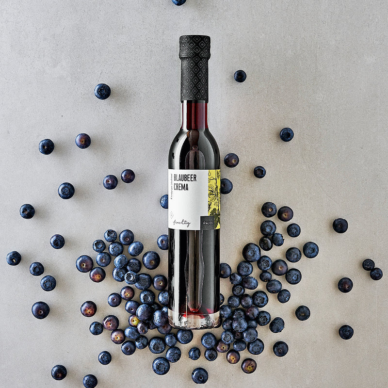 Blaubeer Crema in der 250 ml Flasche