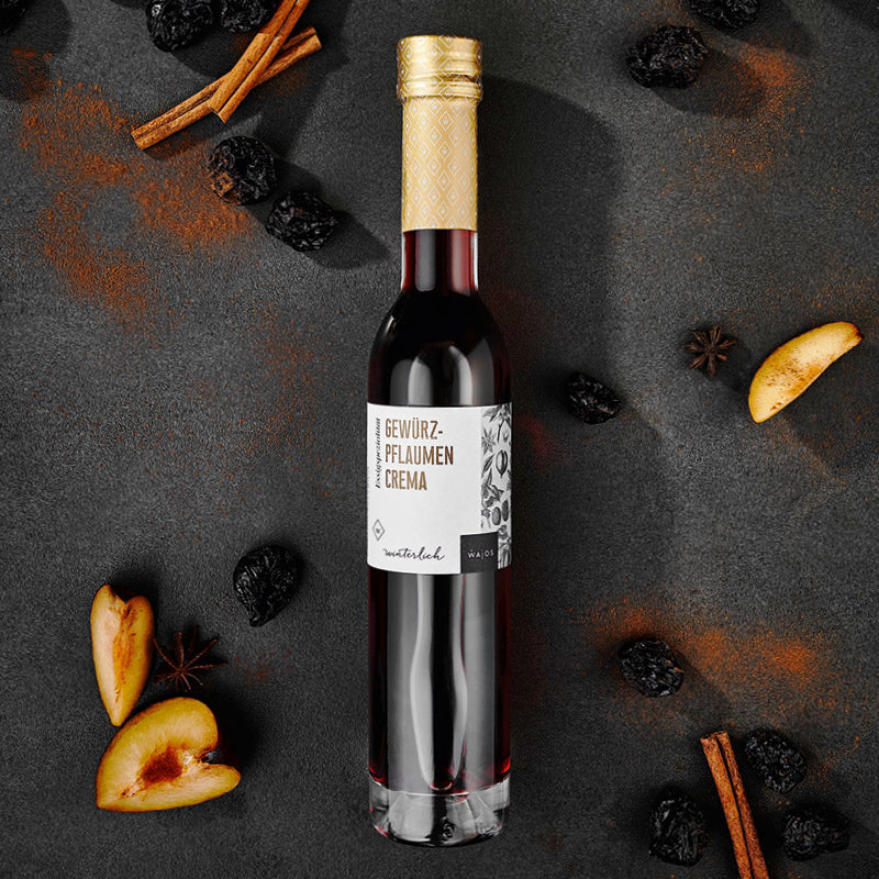 Gewürzpflaumen Crema in der 250 ml Flasche