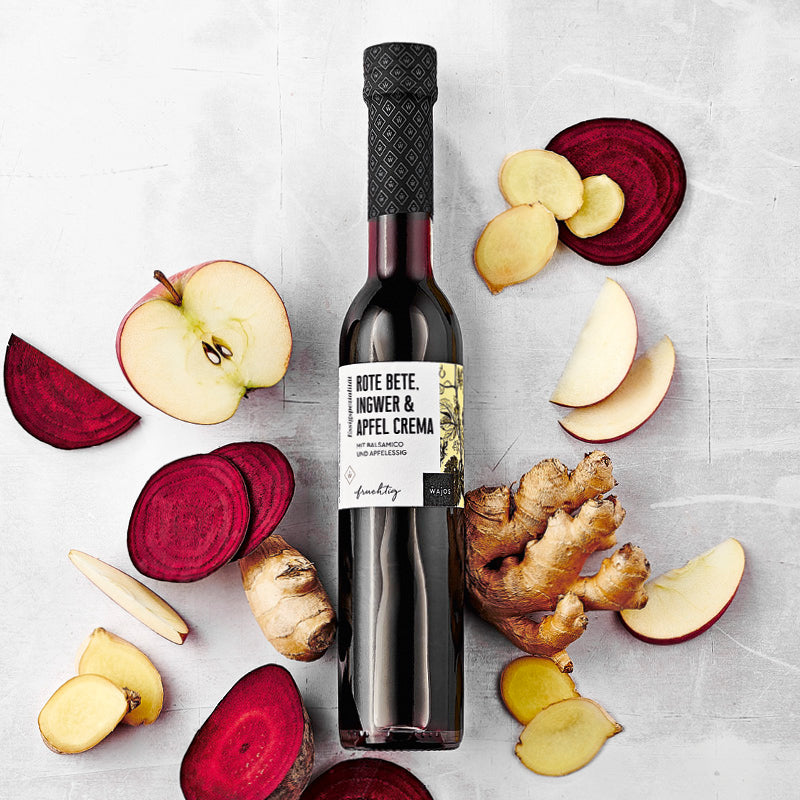 Rote Bete, Ingwer & Apfel Crema in der 250 ml Flasche