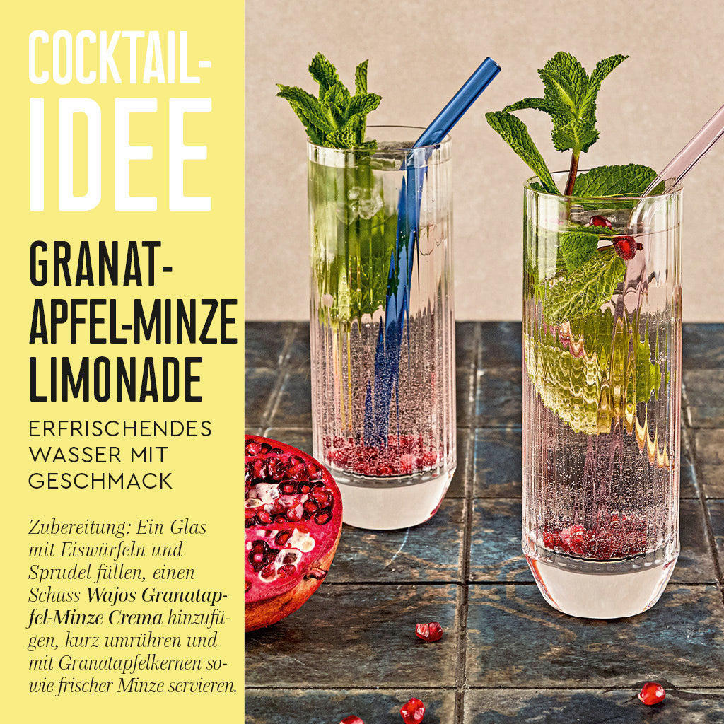 Wajos Granatapfel-Minze Crema Rezeptidee Granatapfel-Minze-Limonade