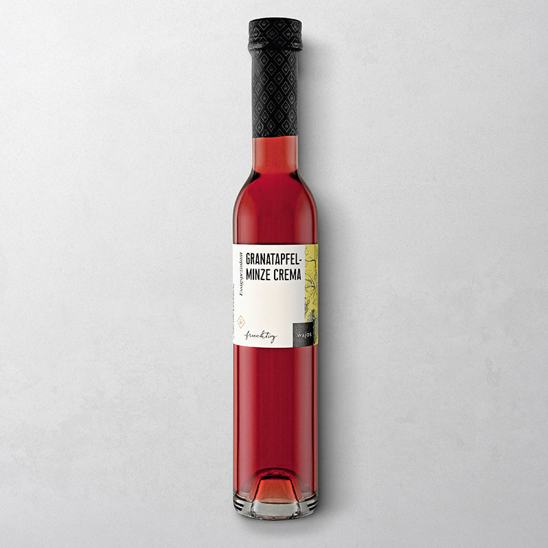 Wajos Granatapfel-Minze Crema in der 250ml Flasche 