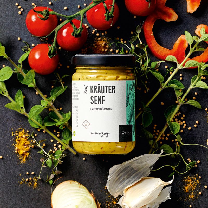 Kräuter Senf im im 140 ml Glas