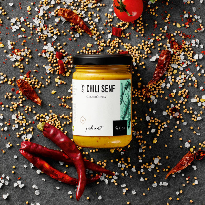 Chili Senf im 140 ml Glas