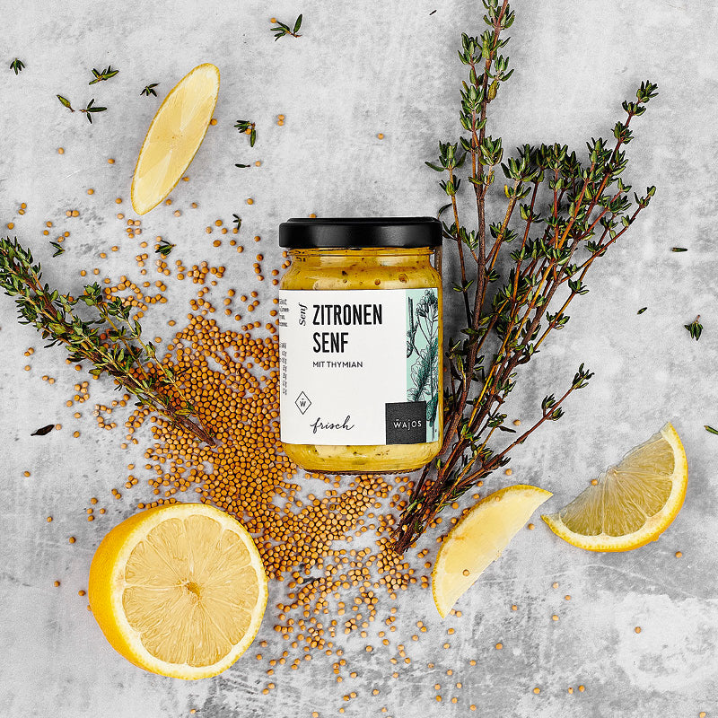 Zitronen Senf im 140 ml Glas