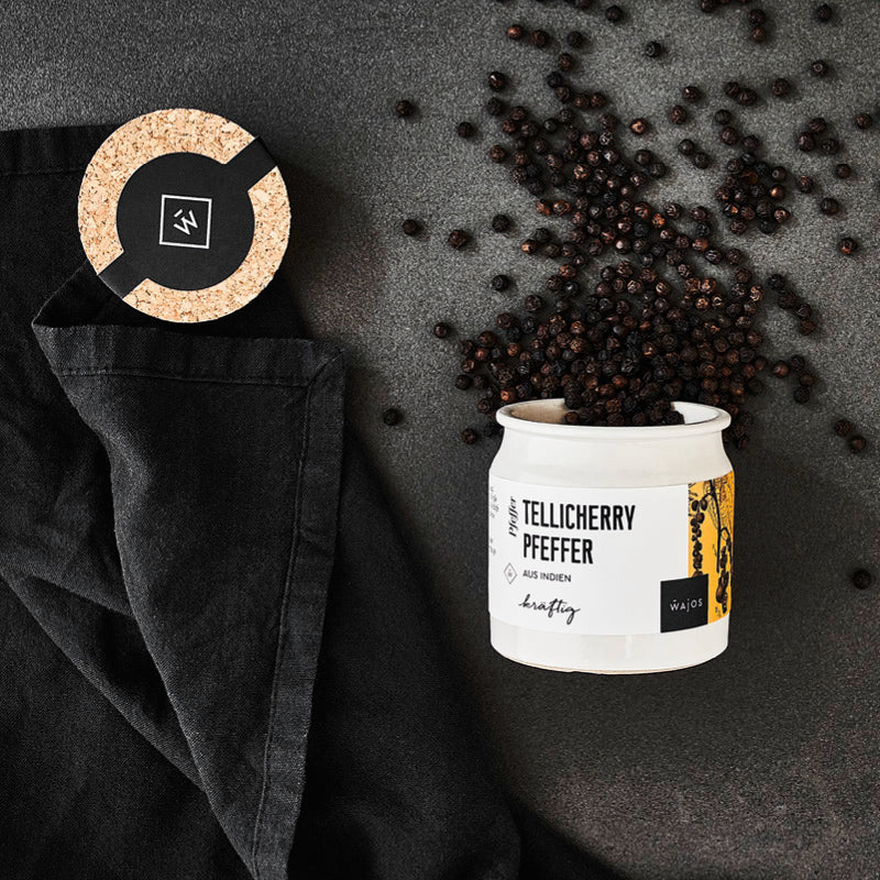 Tellicherry Pfeffer im 65 g Tontopf