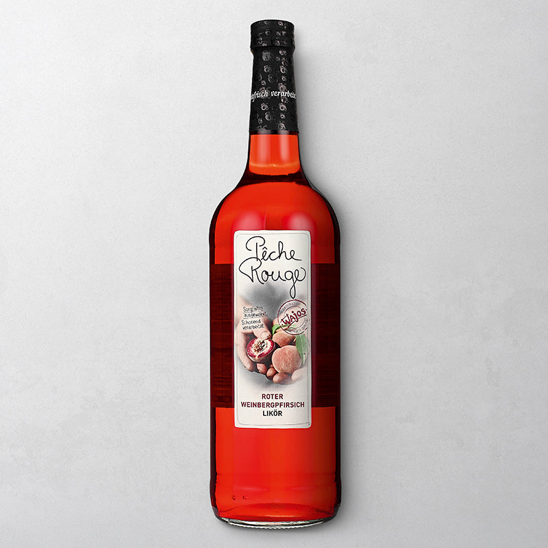 Pêche Rouge - Roter Weinbergpfirsich Likör in 1000 ml Flasche