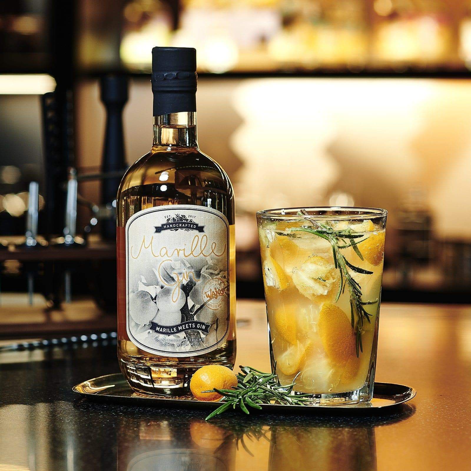 Marille Gin in 500 ml Flasche