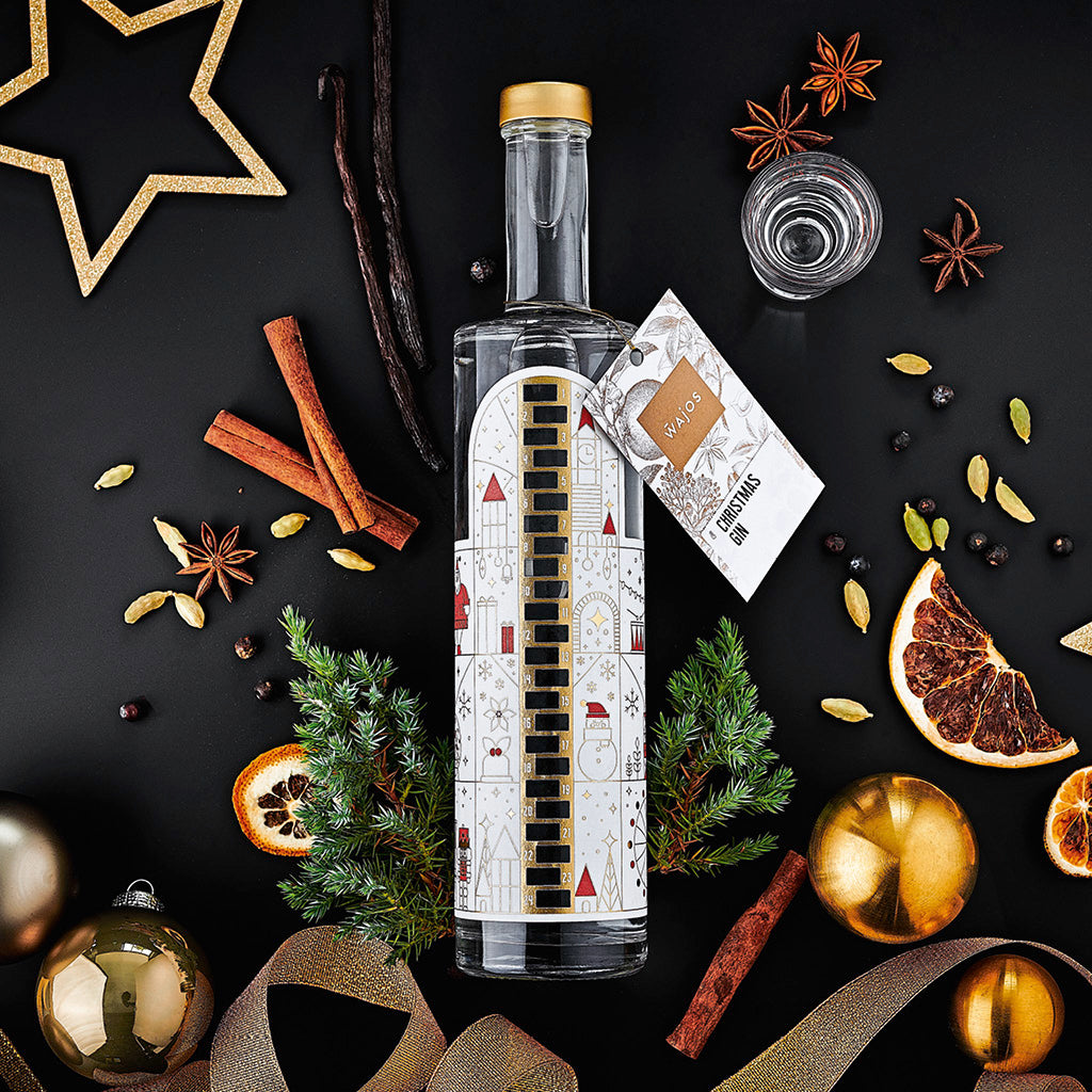 Wajos Adventskalender Flasche gefüllt mit Christmas Gin