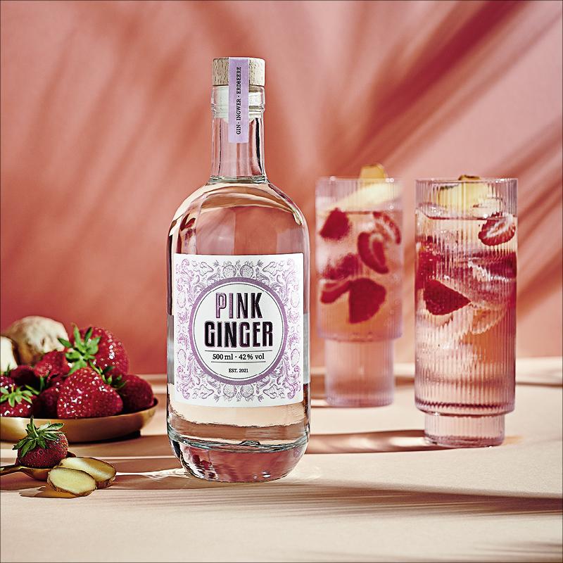 Pink Ginger in 500 ml Flasche