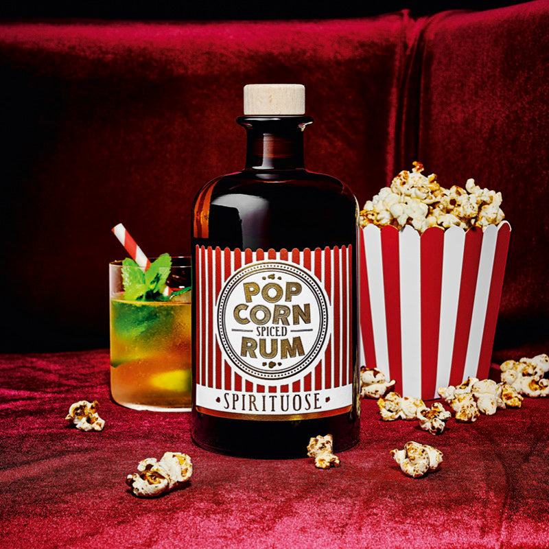Popcorn Spiced Rum in 500 ml Flasche