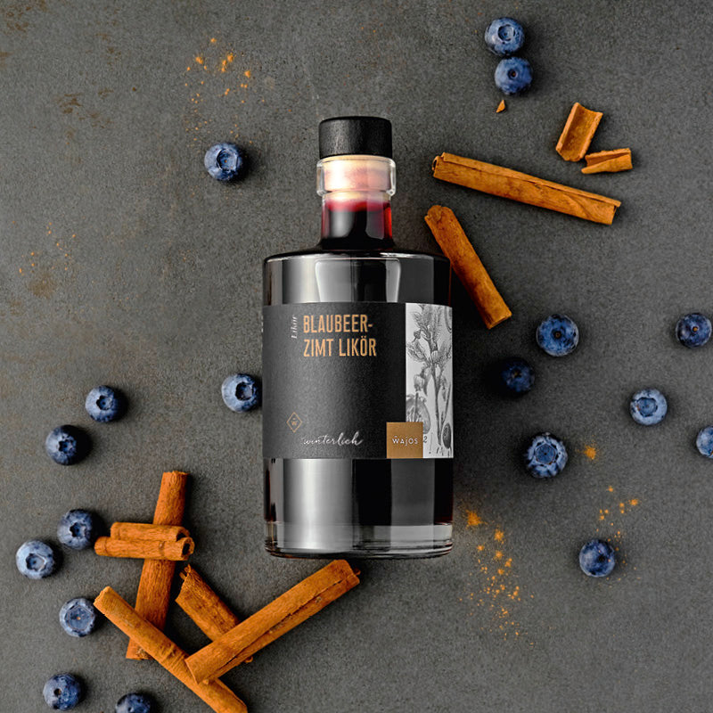 Blaubeer-Zimt Likör in 350 ml Flasche