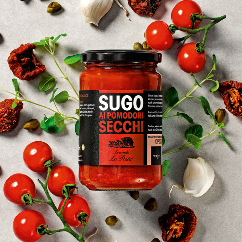 Sugo ai Pomodori Secchi im 300 g Glas