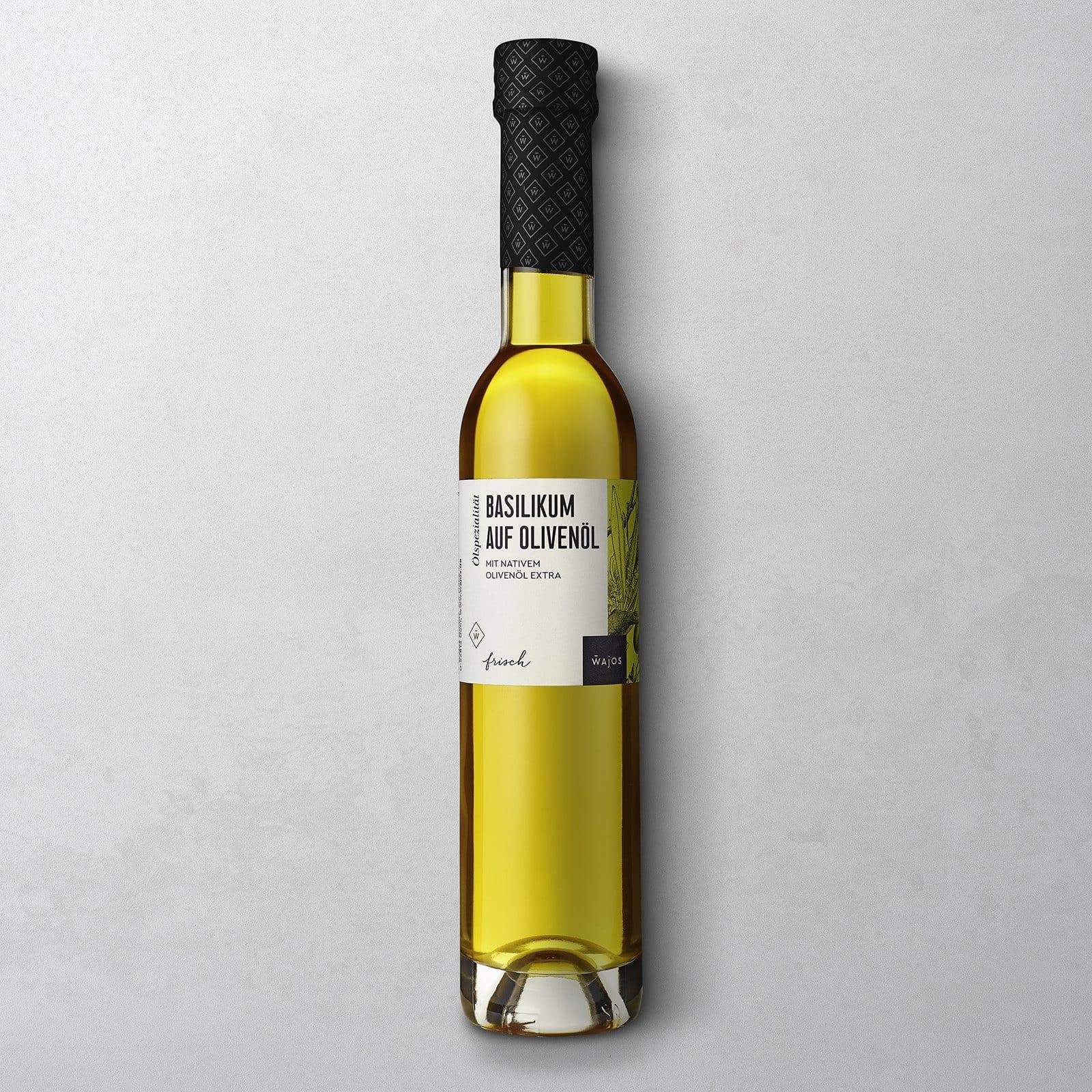 Basilikum auf Olivenöl in 250 ml Flasche
