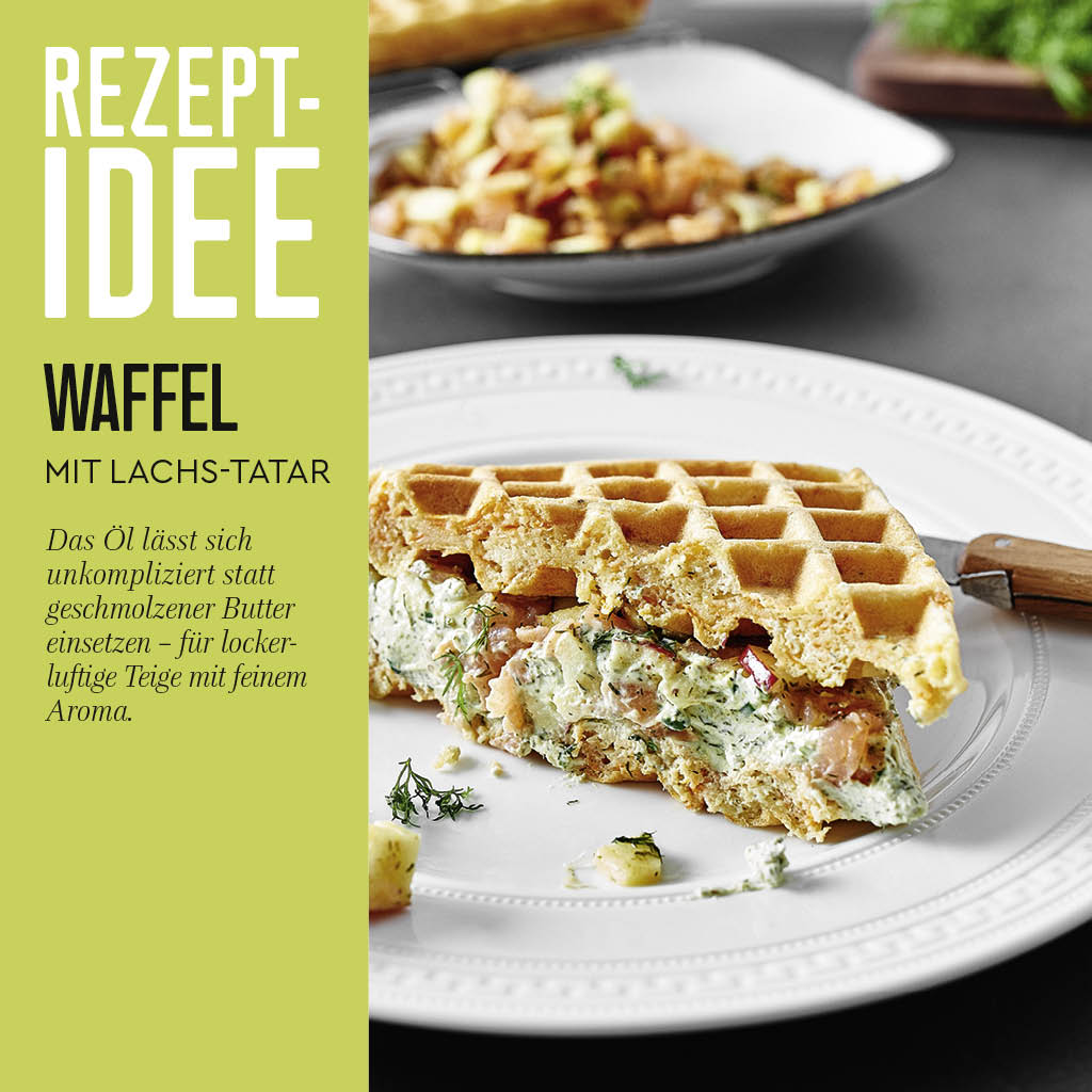 Brat- und Backoel Rezeptidee gefüllte Waffel
