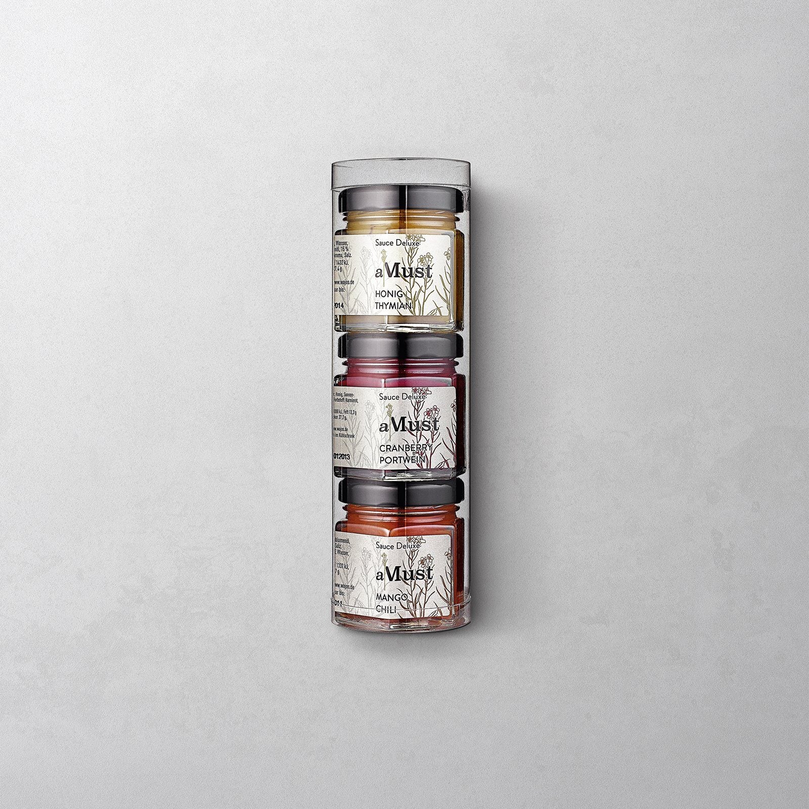 aMust Saucen Probier- & Geschenkset in 45 ml Gläsern