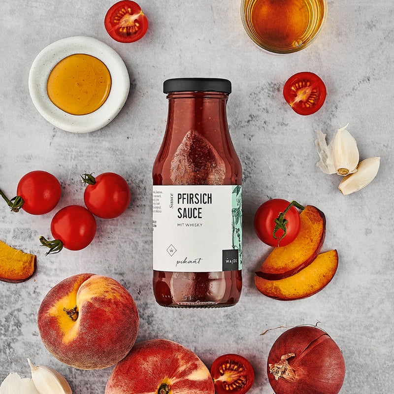 Pfirsich Sauce in 245 ml Glas