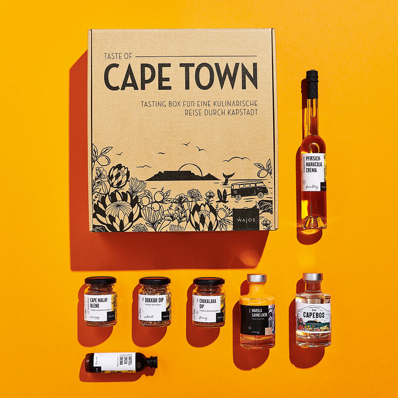 Taste of Cape Town Set - Produkte und südafrikanische Gewürze mit Geschenkkarton im Cape Town Stil