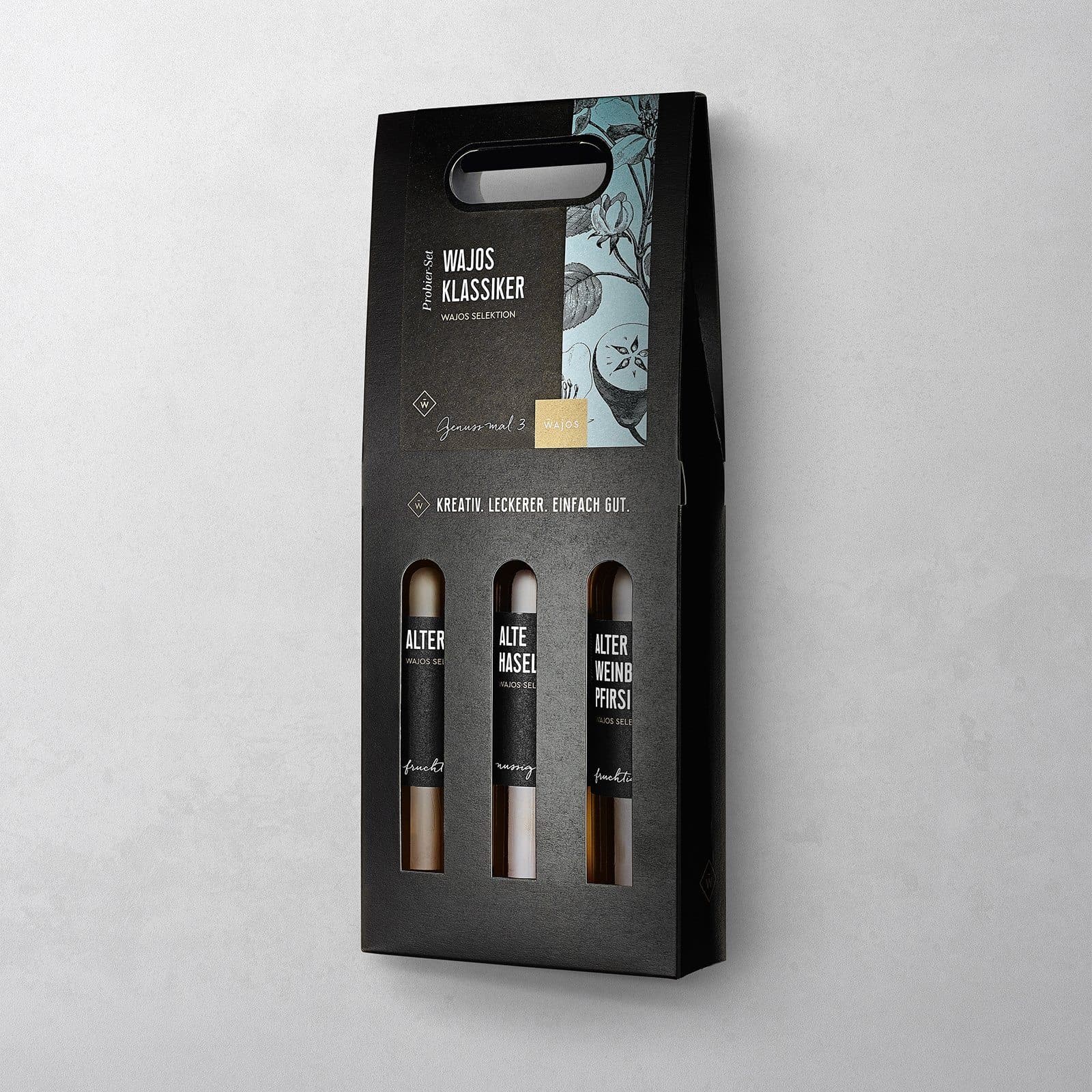 3er Set Wajos Klassiker in 100 ml Flaschen in Geschenkkartonage