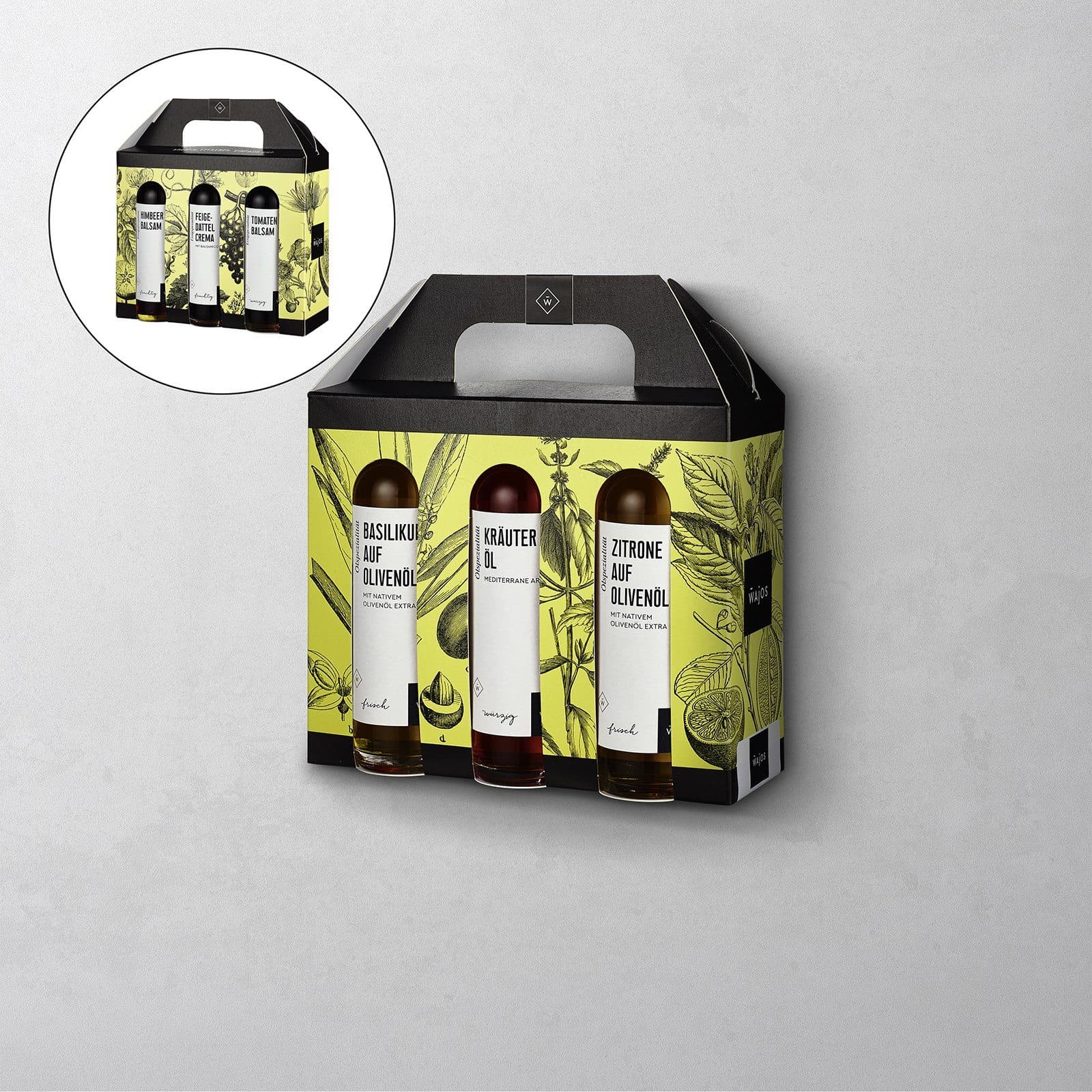 Genuss- und Geschenkset Essig und Öl - 6 Spezialitäten in 40 ml Flaschen