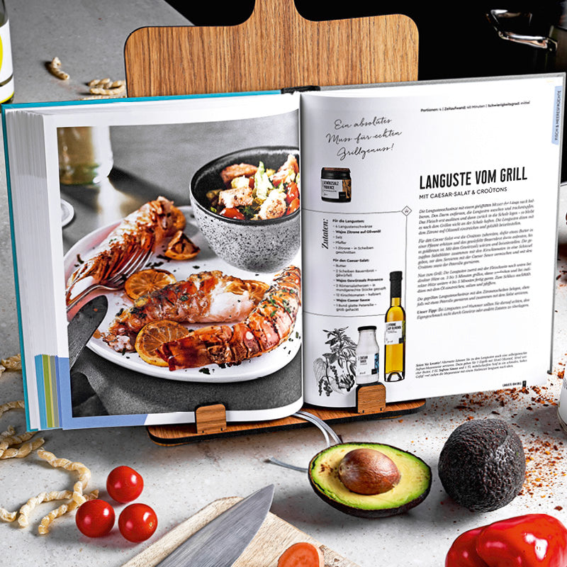 Wajos Kochbuch geöffnet dargestellt