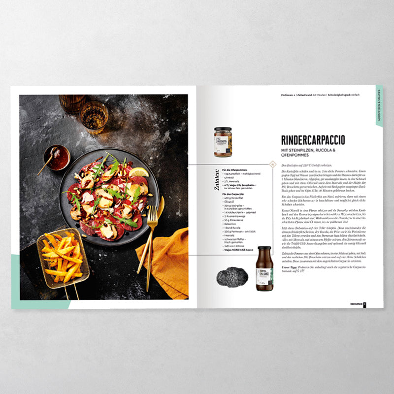 Wajos Kochbuch Beispiel-Rezept Rindercarpaccio